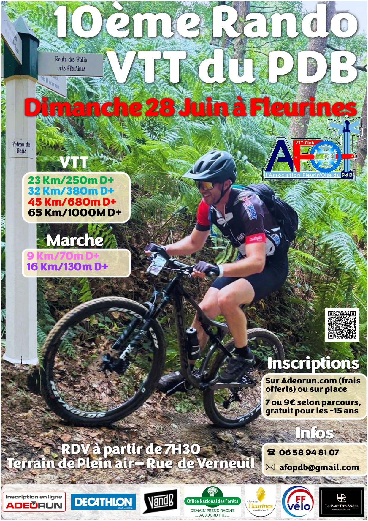 10ᵉ RANDO VTT DU PDB avec QR
