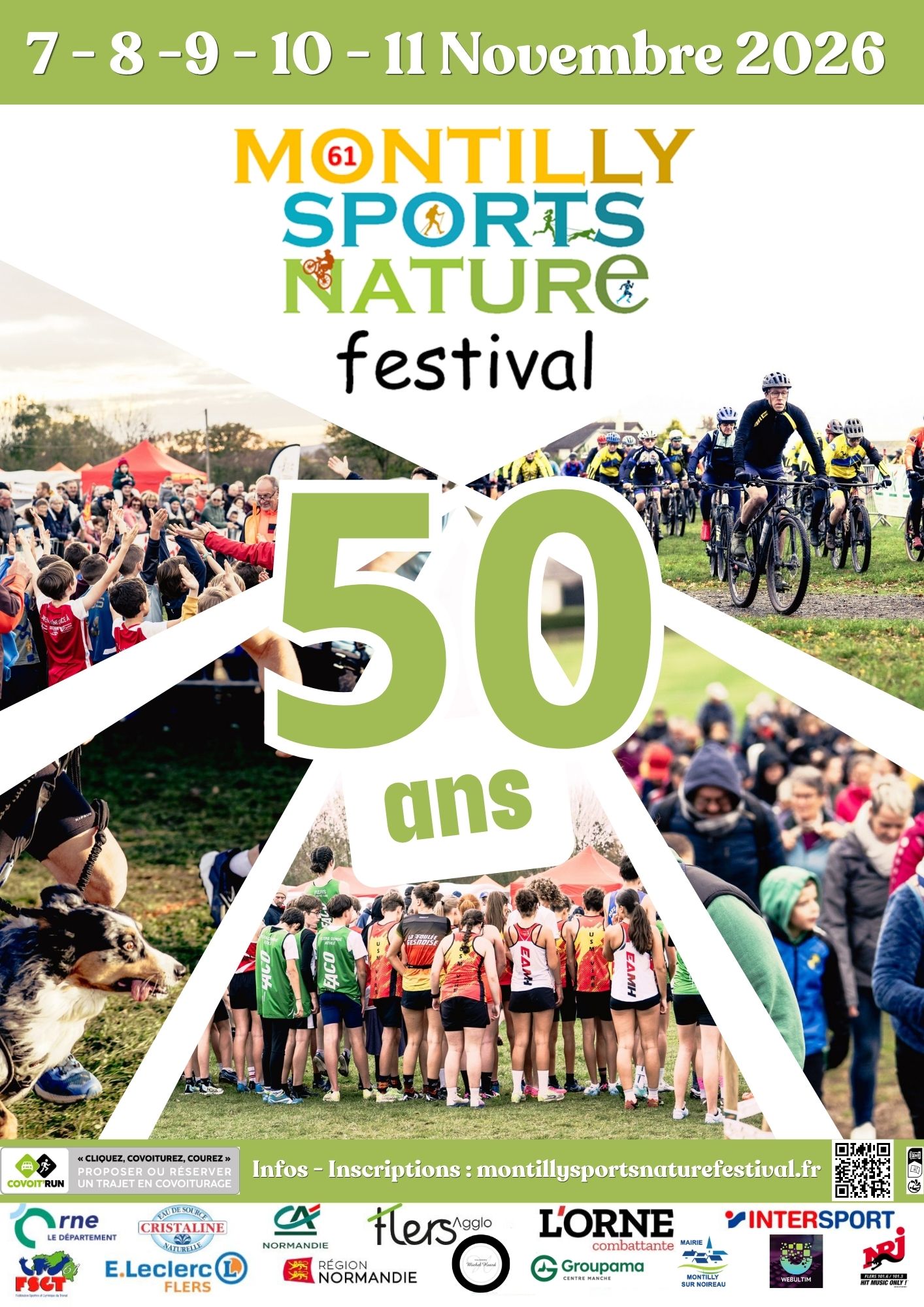 Affiche 50 ans Montilly Sports Nature Festival