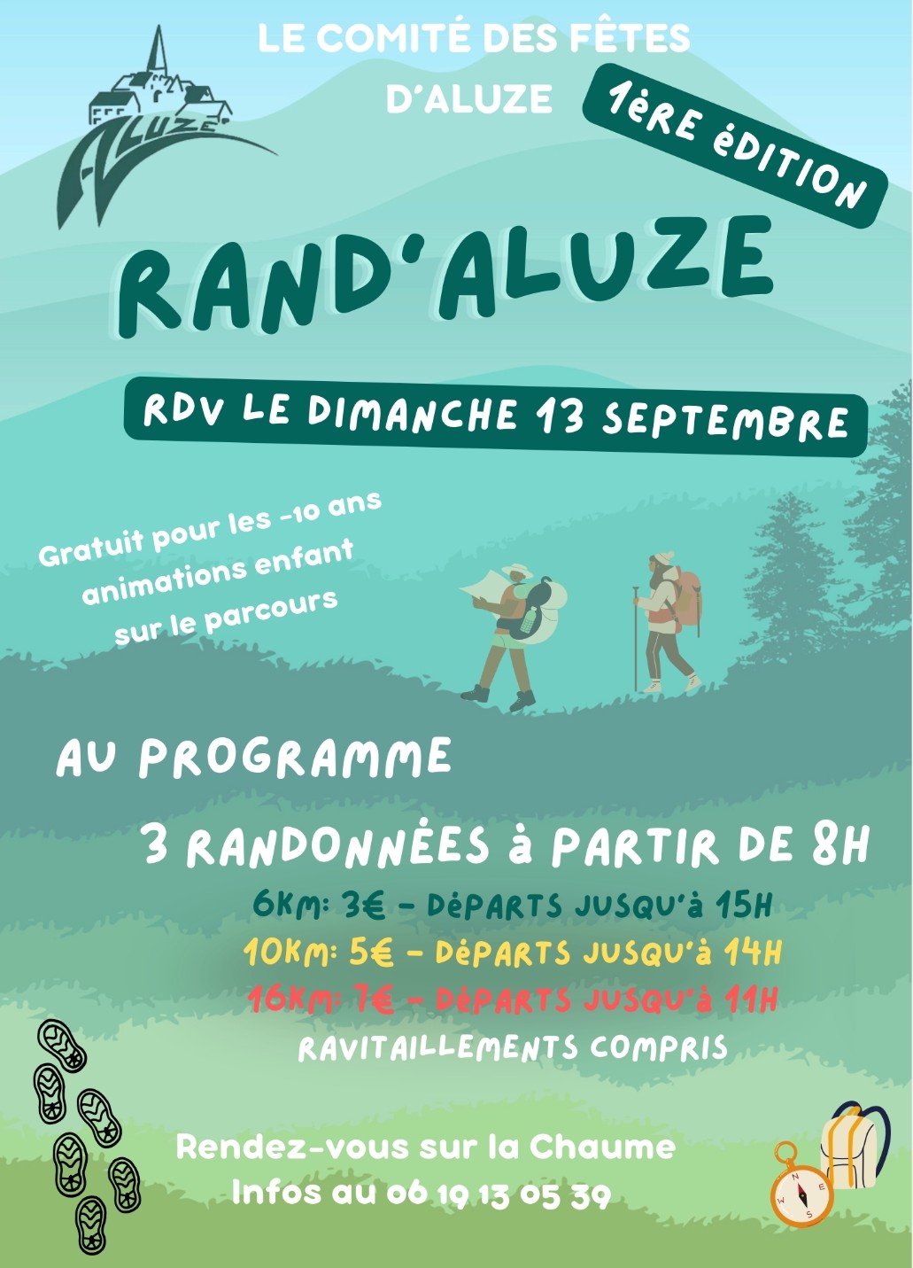 Affiche randonnee Aluze