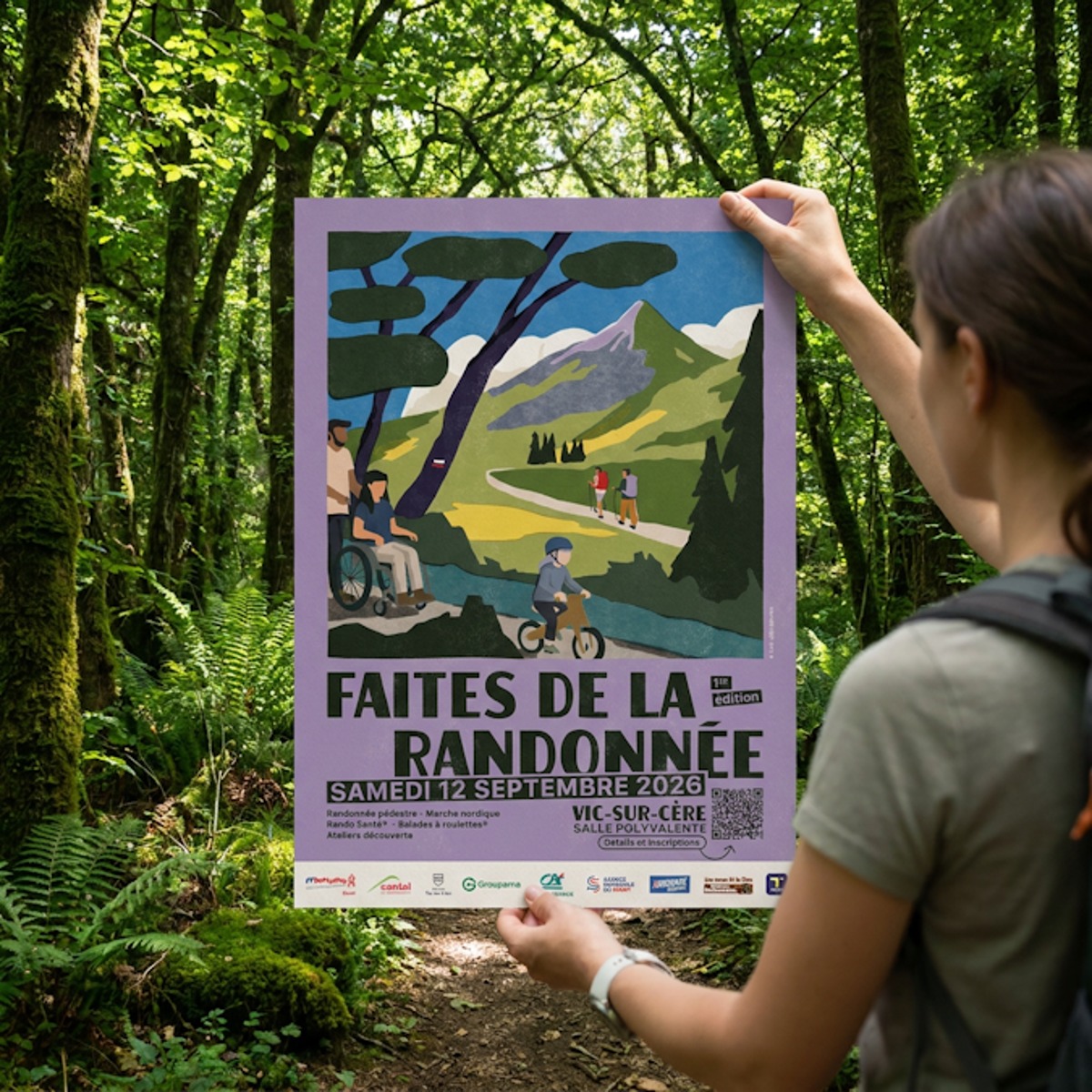 Groupe de randonneurs réuni lors d'une journée consacrée à la randonnée